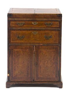 A George II Walnut Side Cabinet, Height 34 7/8 x width 24 x depth 15 3/4 inches.
