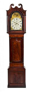 A Scottish Mahogany Tall Case Clock, M&D FEREN, EDINBURGH, Height 35 inches.