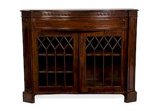 * A Chippendale Style Mahogany Console Cabinet, 19TH/20TH CENTURY, Height 39 1/2 x width 48 3/4 x depth 18 inches.