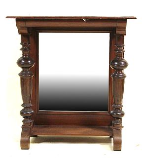 CIRCA 1860's MAHOGANY MIRRORED BACK CONSOLE TABLE