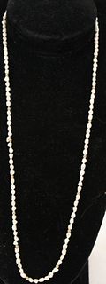 14KT YELLOW-GOLD BEAD & PEARL 24IN NECKLACE