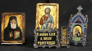SET OF FIVE WALL HANGING ICONS
