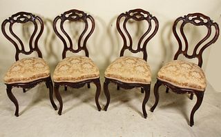 SET OF FOUR ANTIQUE SIDE CHAIRS