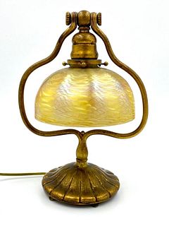 Tiffany FavrilleShade & Gilt Bronze Desk Lamp