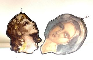 Two Stained Glass Window Portraits
