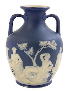* A Wedgwood Jasperware Portland Vase, Height 10 inches.