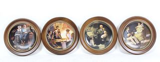 SET OF FOUR NORMAN ROCKWELL PLATES BY KNOWLES