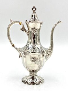 Wallace Art Nouveau Sterling Silver Teapot