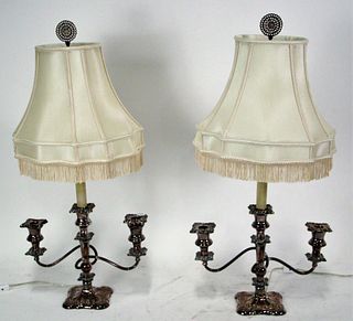 PAIR OF CANDLESTICK LAMPS