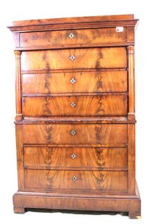 19th CENTURY FRENCH STYLE SEVEN DRAWER CHEST