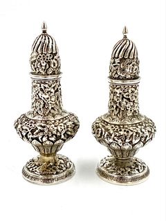 Tiffany & Co. Repousse Sterling Silver Shakers