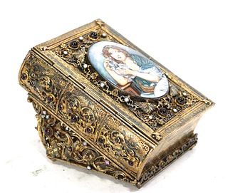 VINTAGE JEWELRY BOX IN THE FORM A BOOK