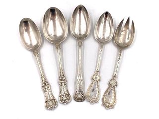 Antique Sterling Spoons Including Tiffany & Co.,