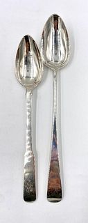 Two Sterling Stuffing Spoons