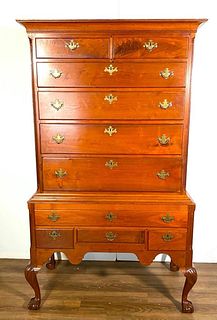 American Chippendale Walnut Highboy Chest, PA