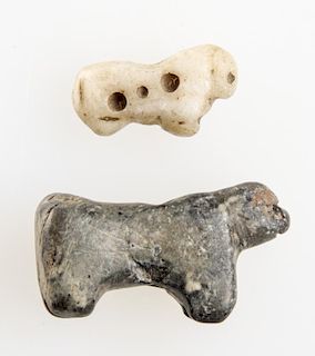2 Ancient Carved Stone Animal Forms
