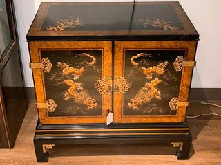 Asian Style Lacquer Two Door Cabinet