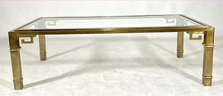 Mastercraft Brass and Bevelled Glass Coffee Table
