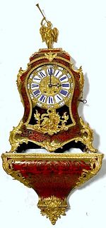Louis XV Style Bouille & Ormolu Mounted Shelf Clock