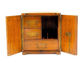 Edwardian Oak Letter Box