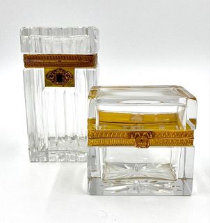 Two Crystal and Ormolu Boxes