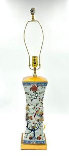 Chinese Gu Form Vase Fitted as Table Lamp