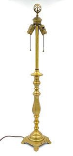 Antique Brass Candlestick Lamp