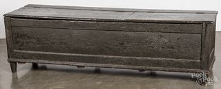 Painted pine lift lid bench, 19th c.