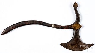 Early iron fireman's hatchet, early 19th c.