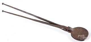 Wrought iron wafer iron, dated 1788