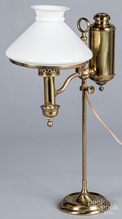 Brass student lamp, 19th c.