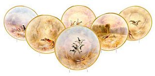 * A Set of Eleven Royal Doulton Ornithological Plates, RETAILED BY TIFFANY & CO., Diameter 9 1/2 inches.