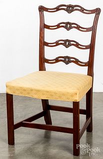 Chippendale mahogany ribbon back dining chair