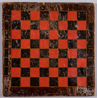 Painted double sided mahogany game board