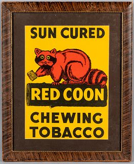 Sun Cured Red Coon Chewing Tobacco broadside