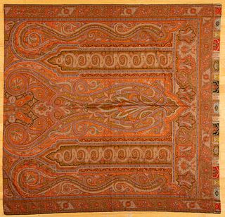 Paisley shawl, 62" x 64".