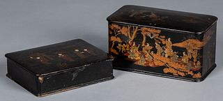 Two Japanese lacquer boxes, 19th c.