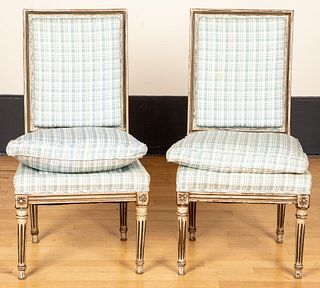 Pair of Italian painted side chairs.