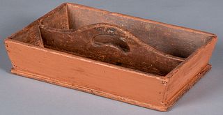 Painted knife tray, 19th c.