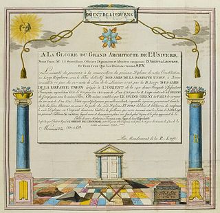  Archiv der Freymäurer-Loge zu Livorno, so wie solches im Jahr 1800 auf Befehl des Grossherzogs von Toscana gerichtlich in Beschlag genommen. Mit 1 g