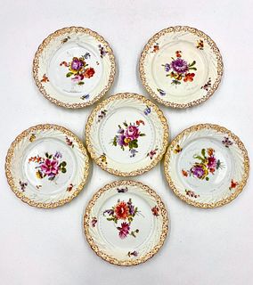 Six Nymphenburg Bread Plates