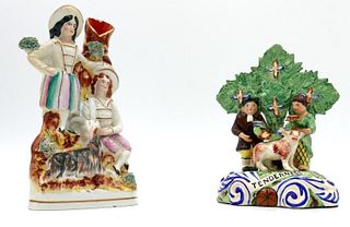 Two Staffordshire Figure Groups