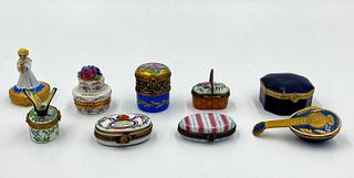 Lot of Limoges Porcelain Snuff Boxes