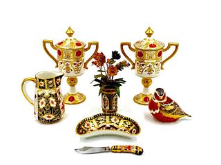 Collection of Seven Imari Colours Bone China Cabinet