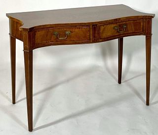 English Hepplewhite Mahogany Side Table, 19thc.