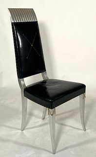 Art Deco Silvered Side Chair