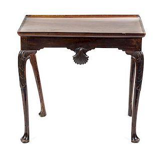* An English Mahogany Console Table, 18TH/19TH CENTURY, Height 28 3/4 x width 30 5/8 x depth 19 7/8 inches.