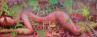 LADY PINK [SANDRA FUBARA] (AMERICAN B. 1964) GRAFFITI PAINTING, 2008