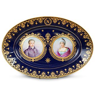 Antique Sevres Napoleon Porcelain Display Bowl