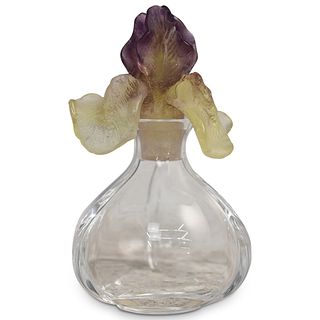 Daum Crystal "Iris" Pattern Perfume Bottle
